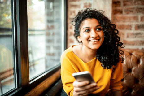 woman smiling
